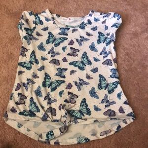 Little girls butterfly tee shirt